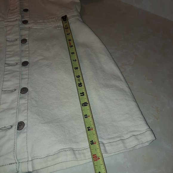 Celebrity Pink Jean Cream Button-Up Mini Dress - Picture 5 of 12